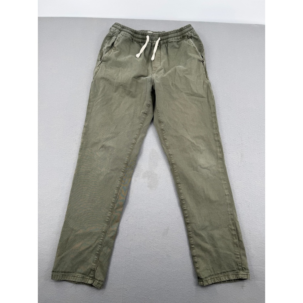Marine Layer Mens Saturday Slim Fit Drawstring Pants Olive Green Medium Outdoors - Picture 2 of 13